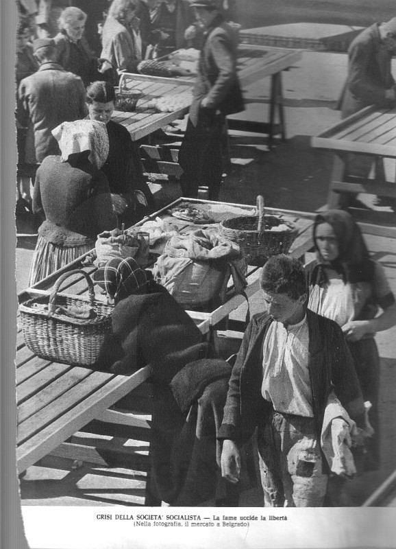 MERCATO POPOLARE A BELGRADO- LA CRISI DEL SOCIALISMO - la fame uccide la libertà.jpg
